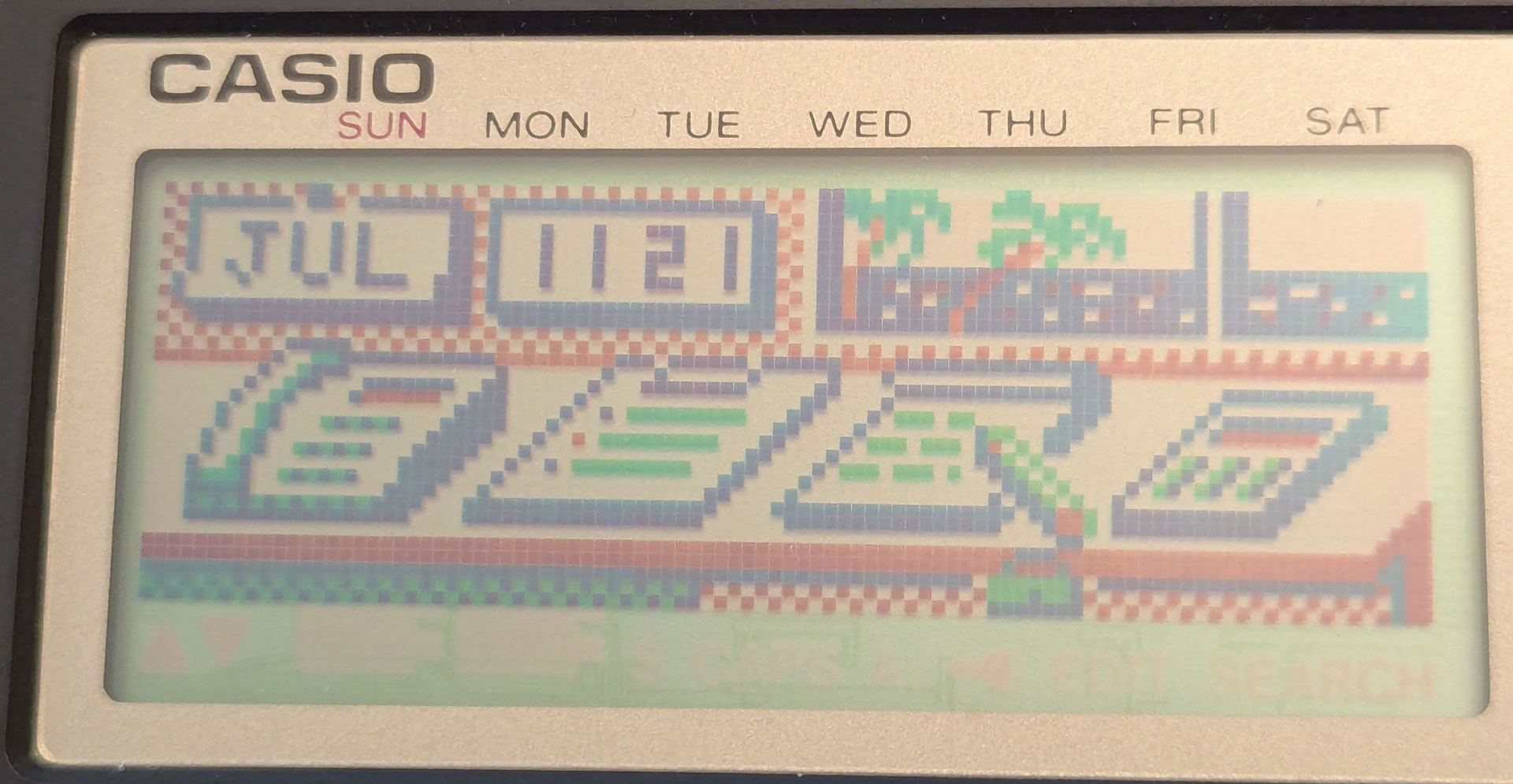 The CSF-4950W's menu