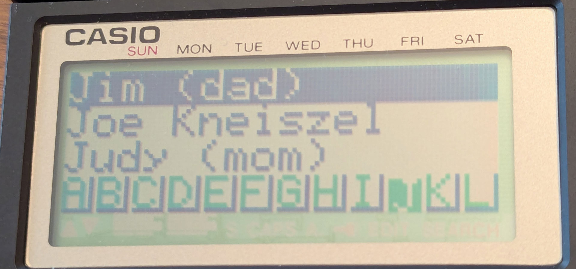 CSF-4950W's phone directory