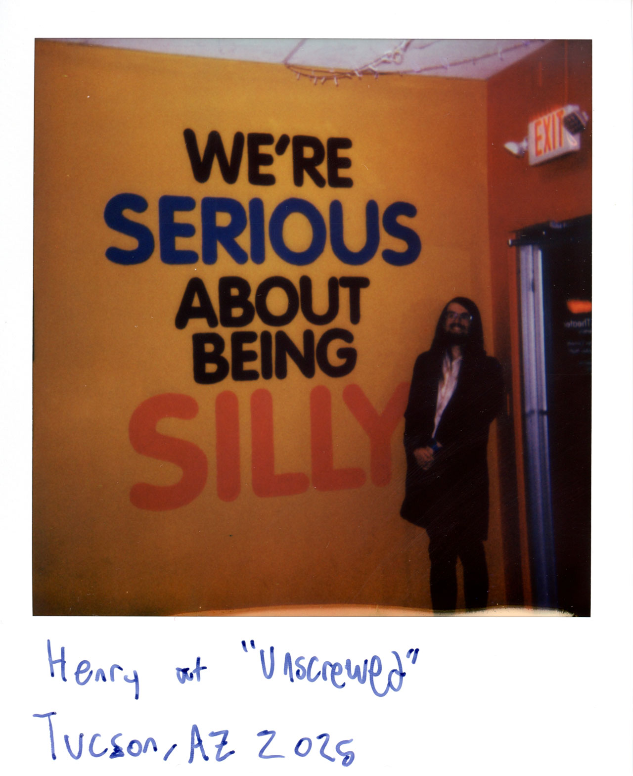 Henry after an unorthodox comedy performance at Unscrewed in Tucson, AZ
